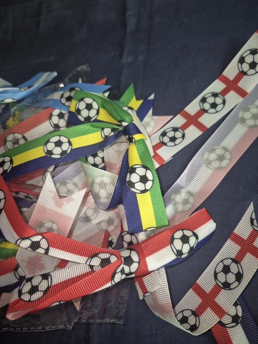 Soccer Pattern Craft Bows - Multicolor